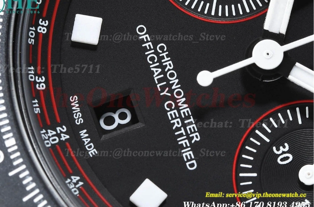 M+F Pelagos TI Chrono Black FXD NY Car A7750 43mm Dial 0119